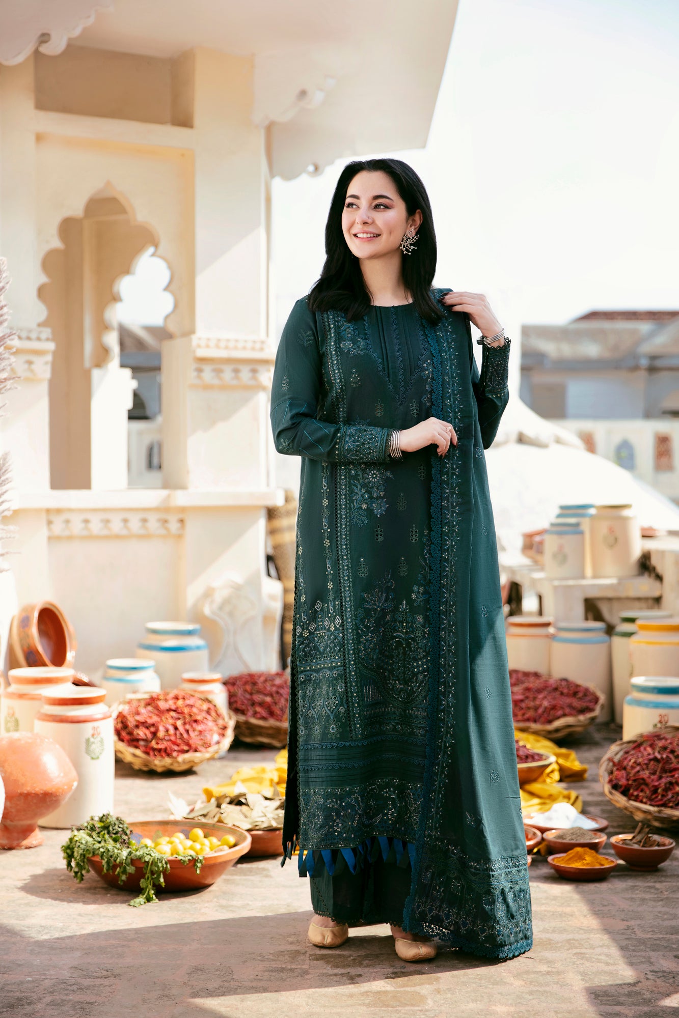 3PC Embroidered Khaddar FLK -1A
