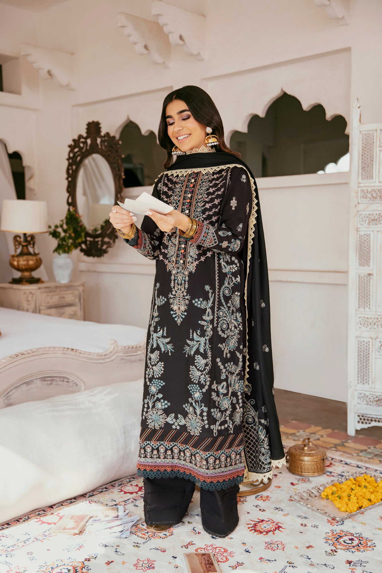 3PC Embroidered Khaddar FLK -2A