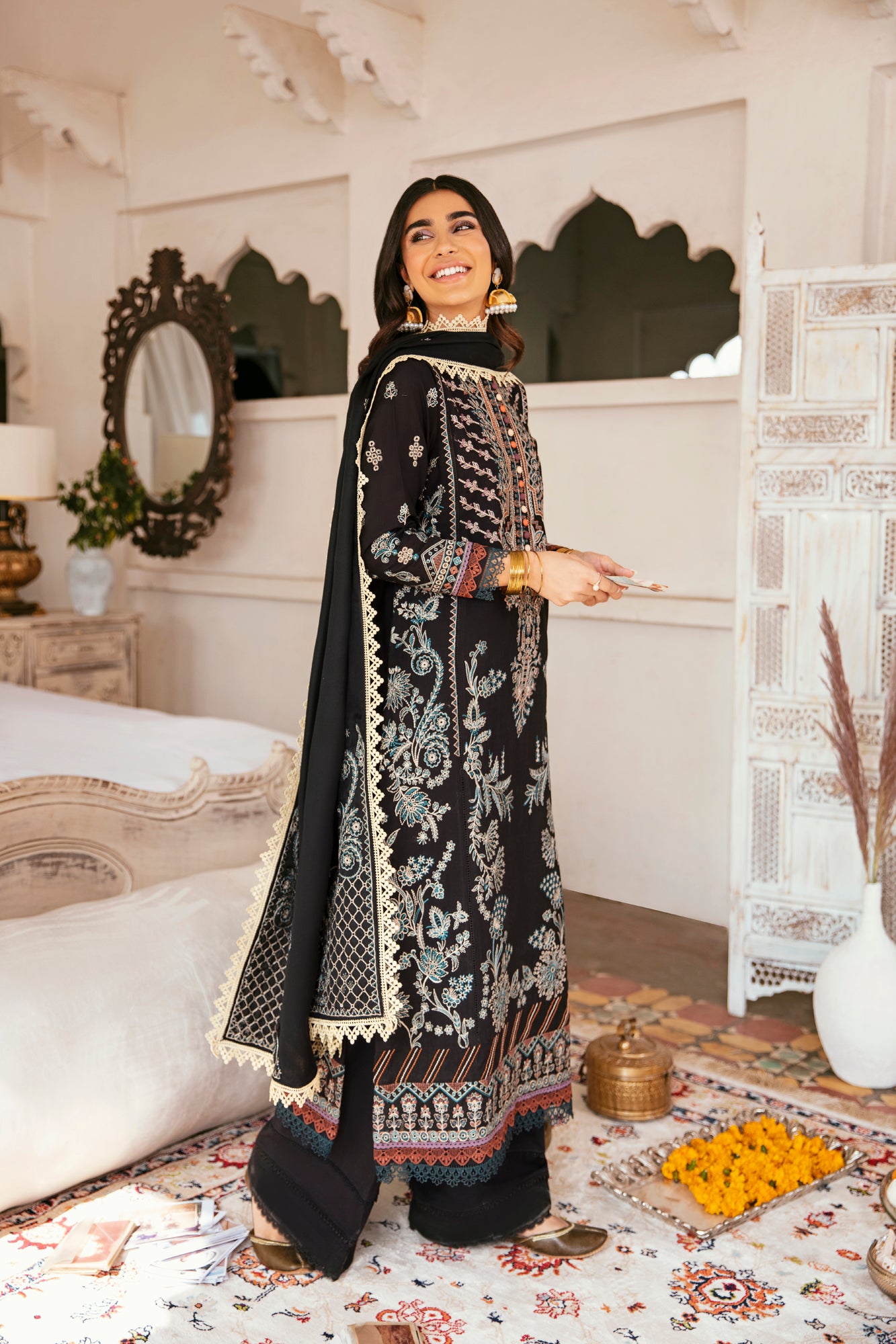 3PC Embroidered Khaddar FLK -2A