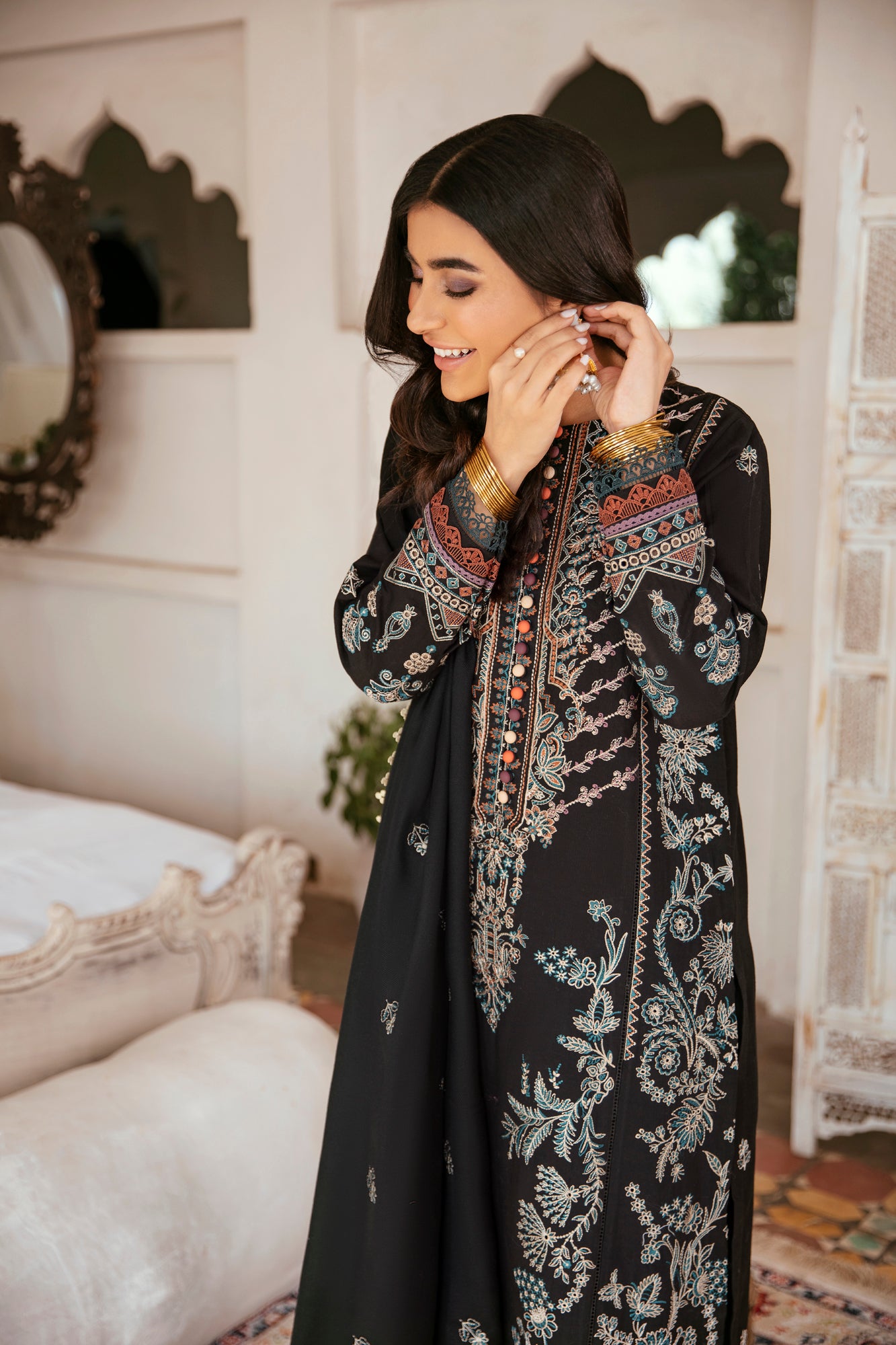 3PC Embroidered Khaddar FLK -2A