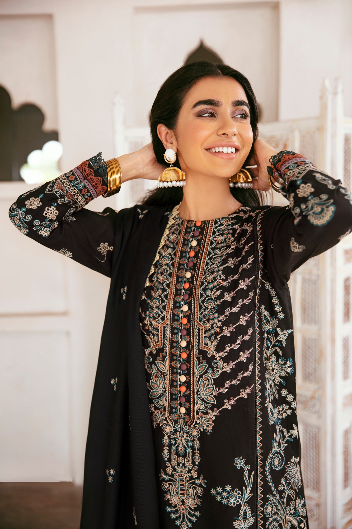 3PC Embroidered Khaddar FLK -2A