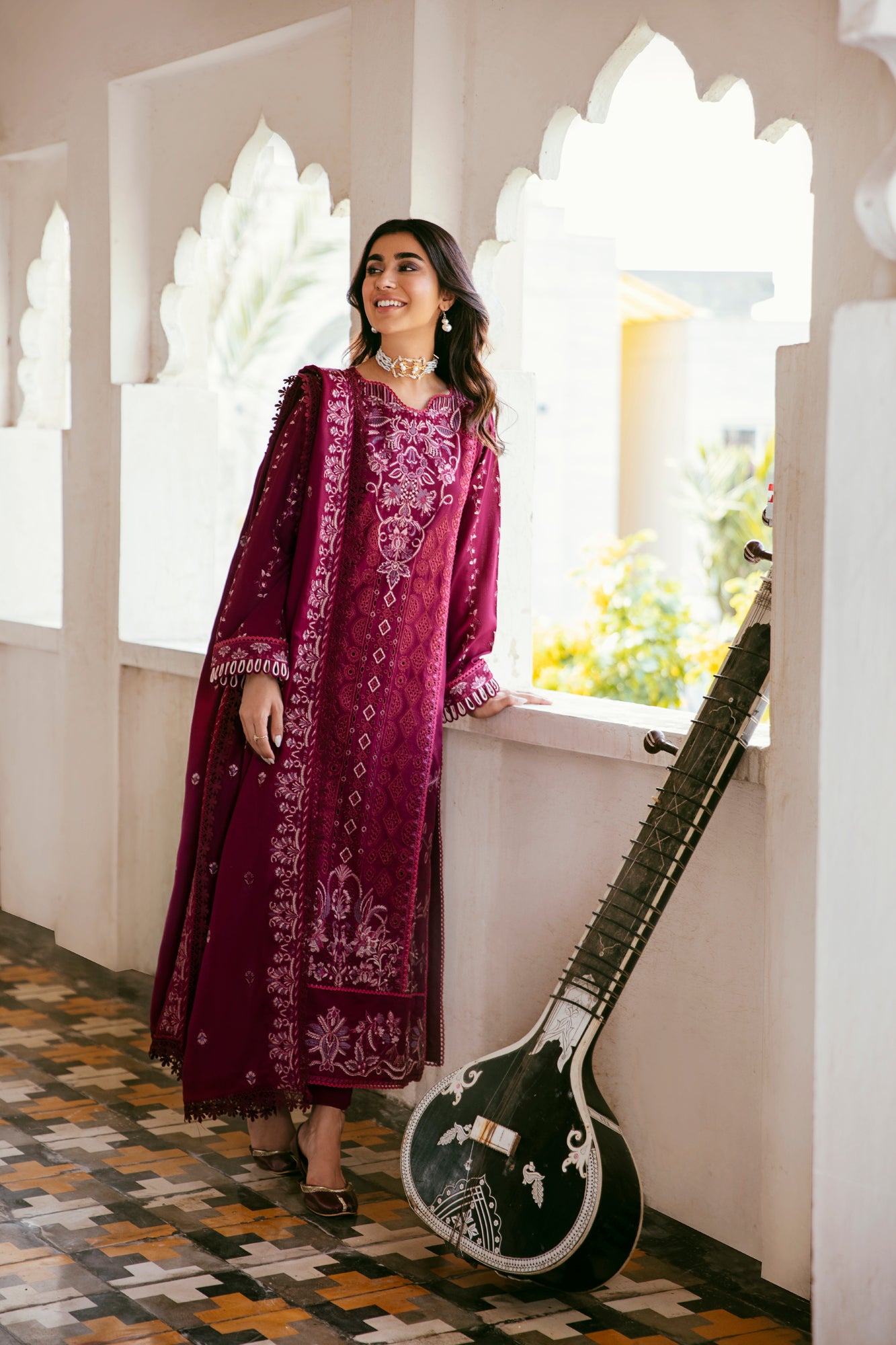 3PC Embroidered Khaddar FLK -4B