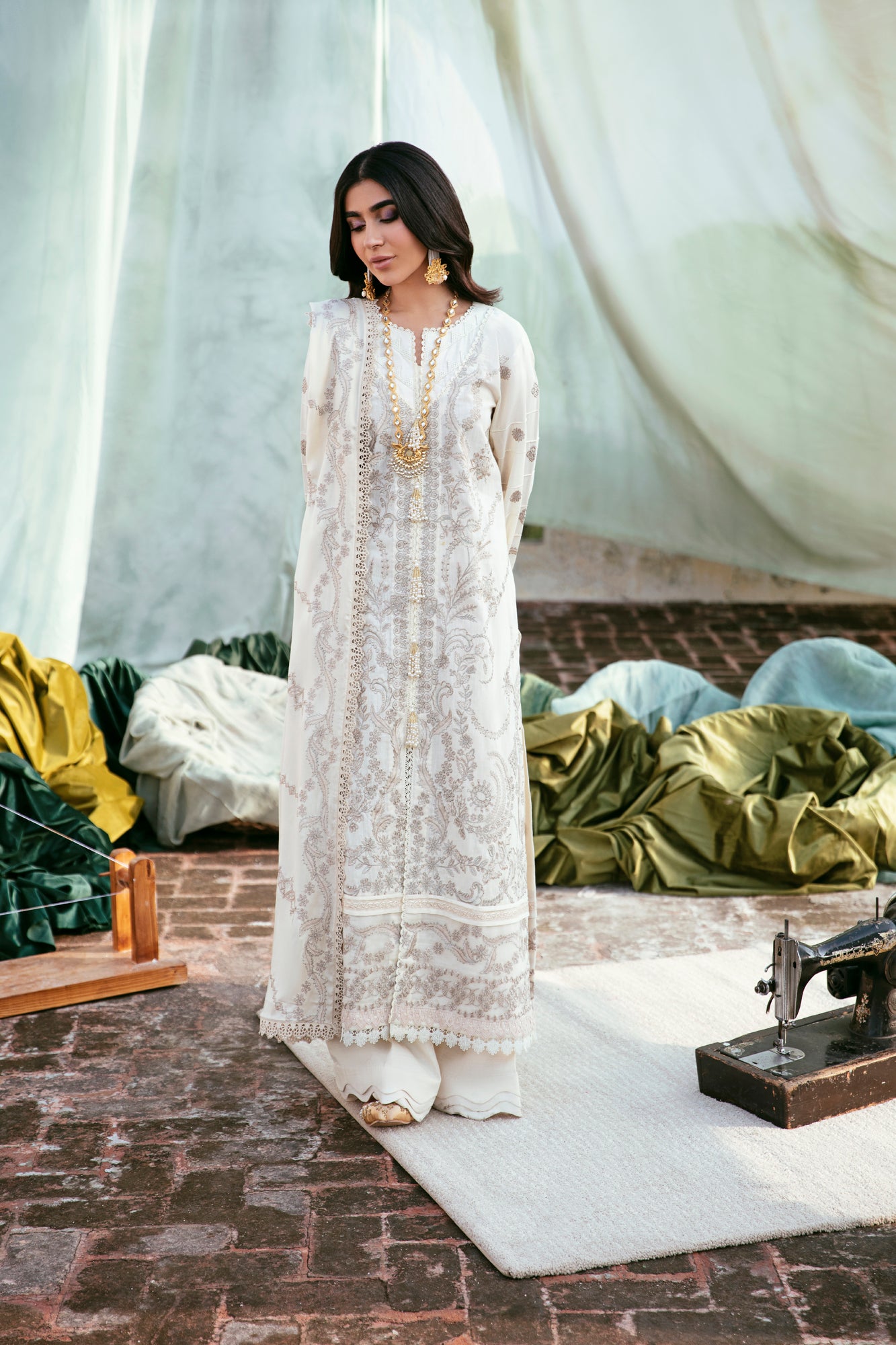 3PC Embroidered Khaddar FLK -7A