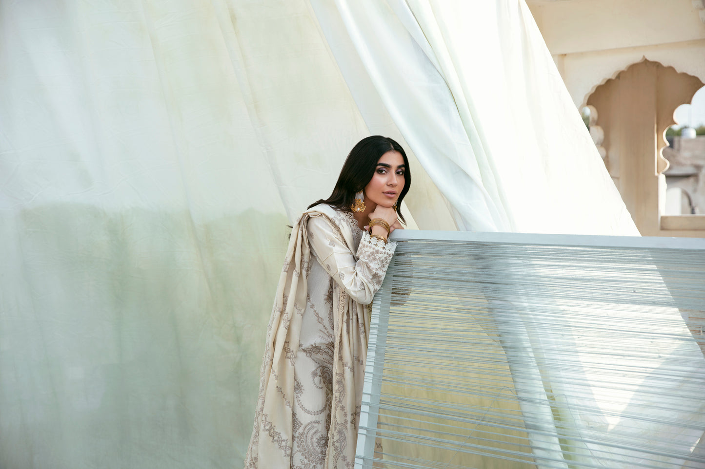 3PC Embroidered Khaddar FLK -7A