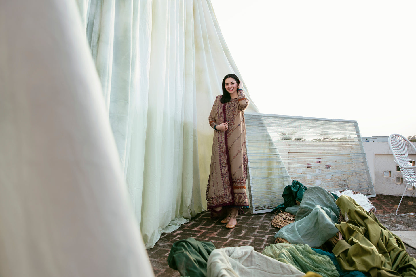 3PC Embroidered Khaddar FLK -6B