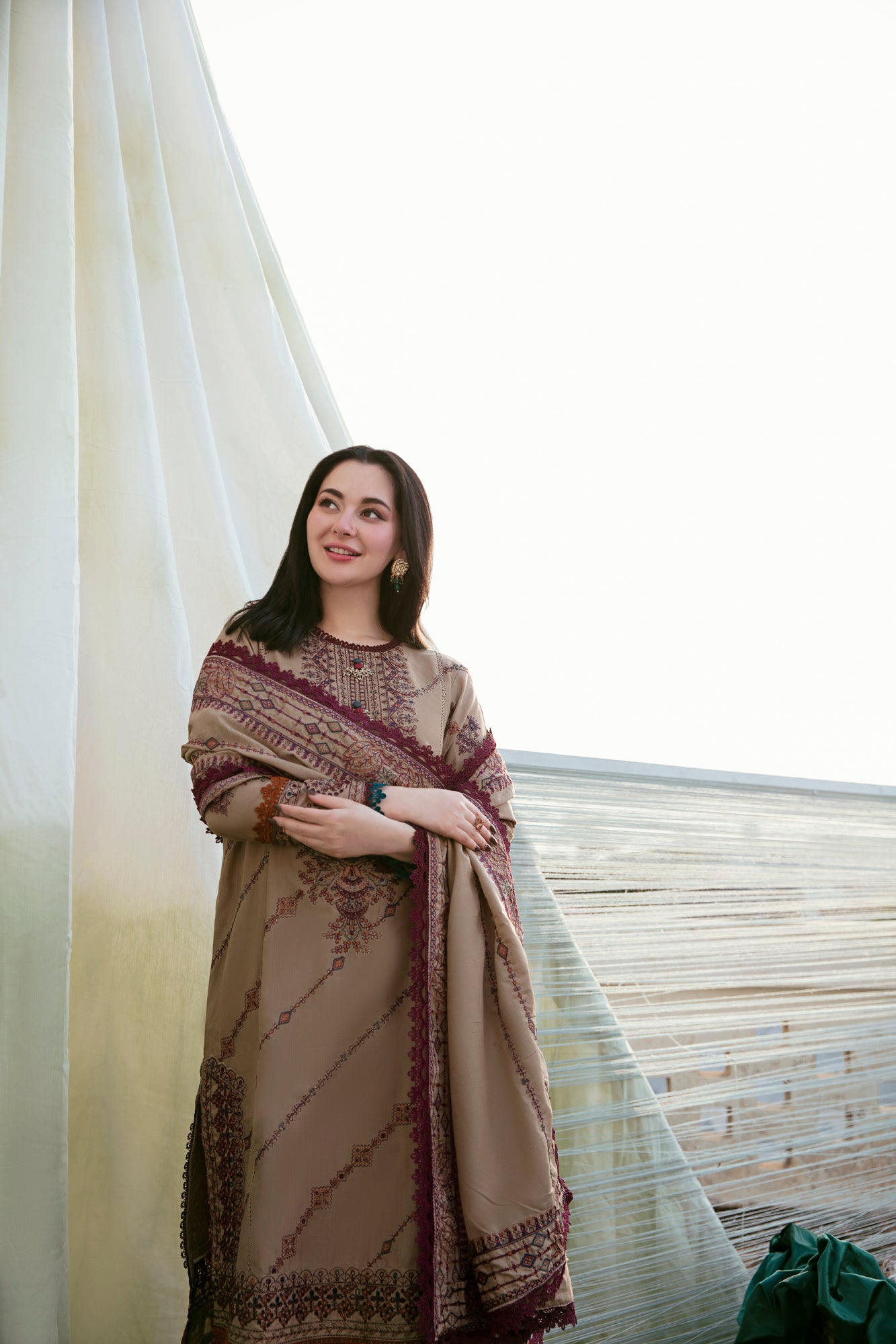 3PC Embroidered Khaddar FLK -6B