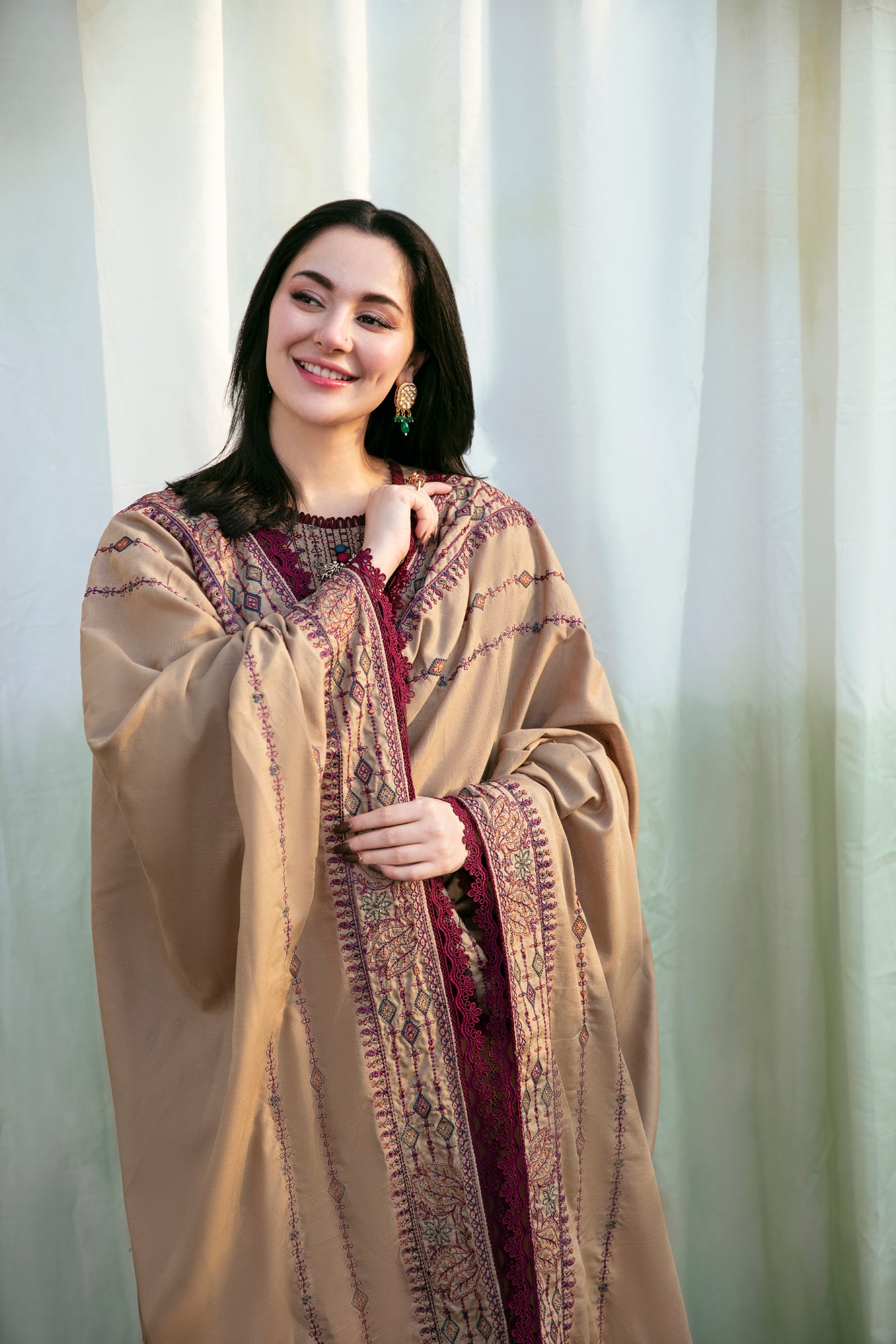 3PC Embroidered Khaddar FLK -6B