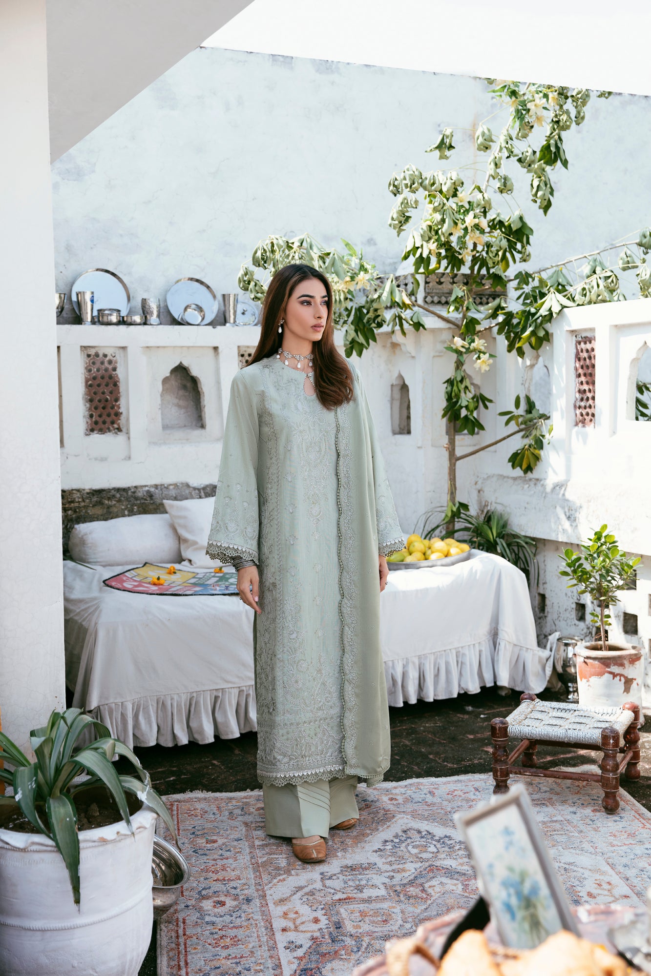 3PC Embroidered Khaddar FLK -5B