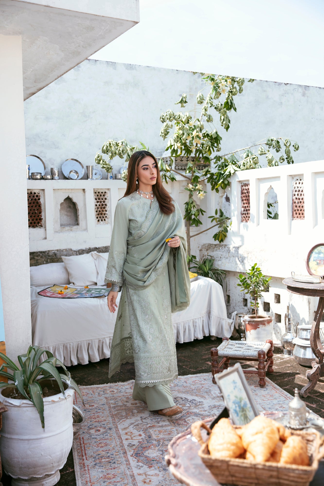 3PC Embroidered Khaddar FLK -5B