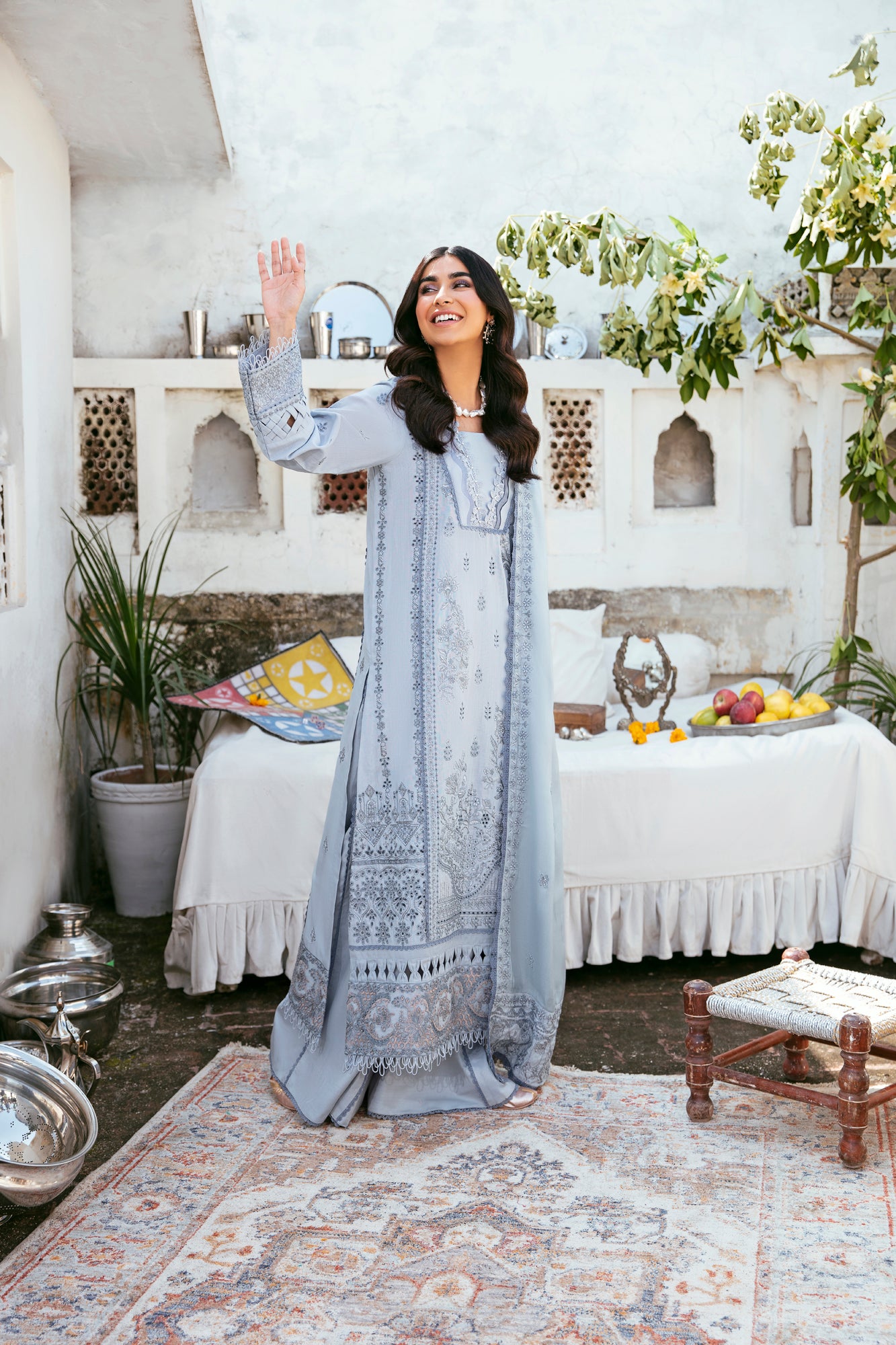 3PC Embroidered Khaddar FLK -1B