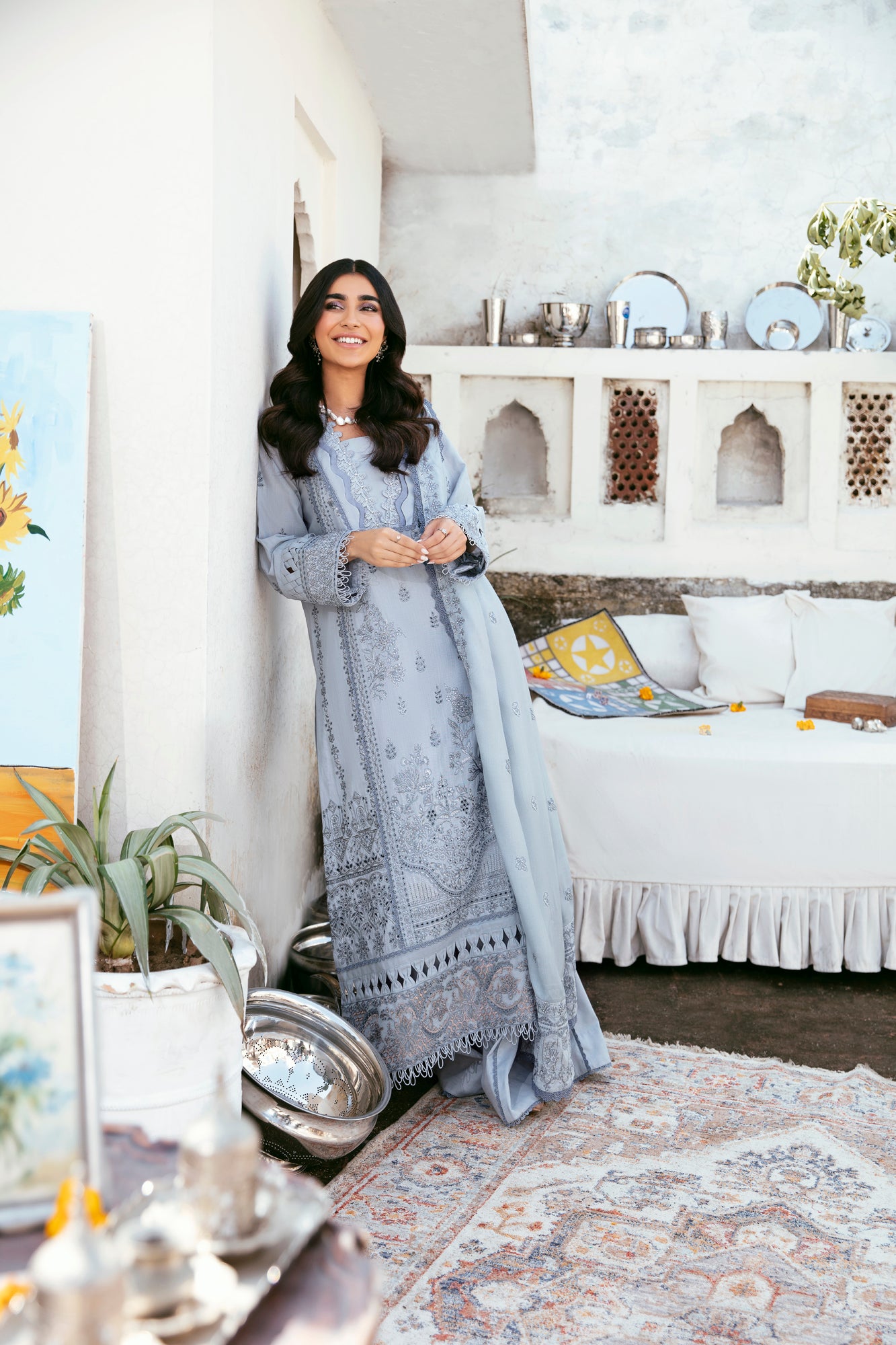 3PC Embroidered Khaddar FLK -1B