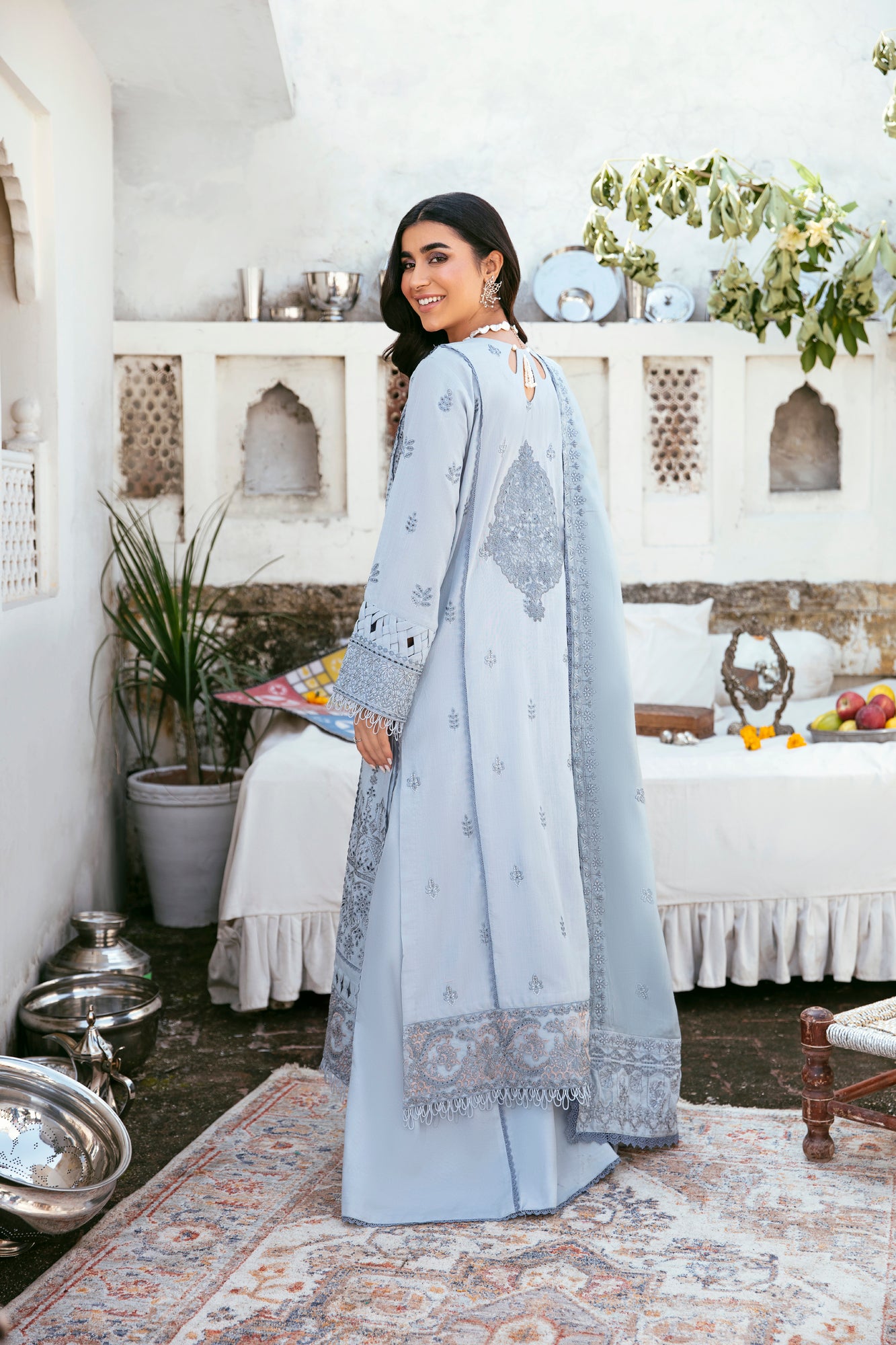 3PC Embroidered Khaddar FLK -1B