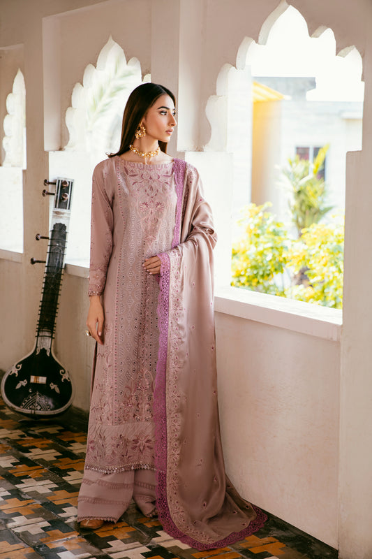 3PC Embroidered  Khaddar FLK -4A