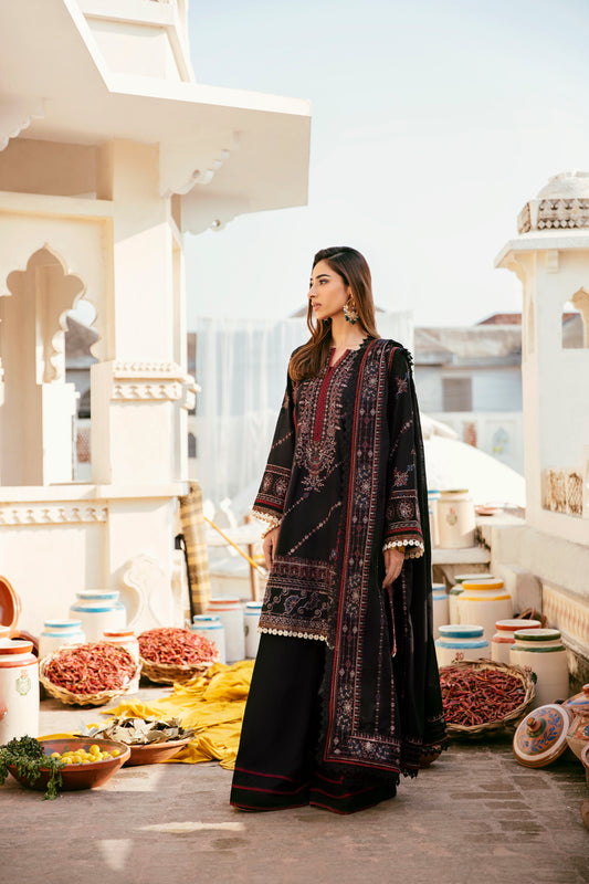 3PC Embroidered Khaddar FLK -6A