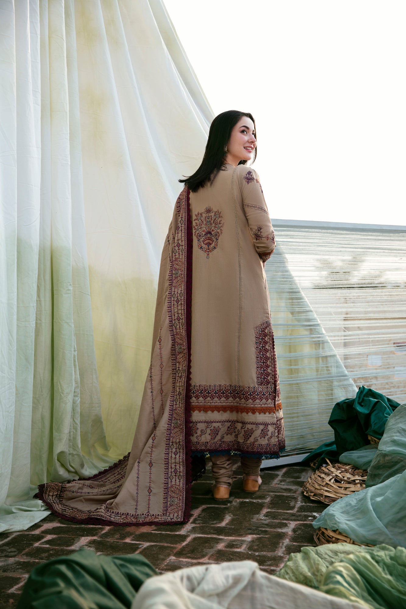 3PC Embroidered Khaddar FLK -6B