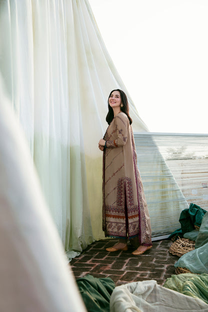 3PC Embroidered Khaddar FLK -6B
