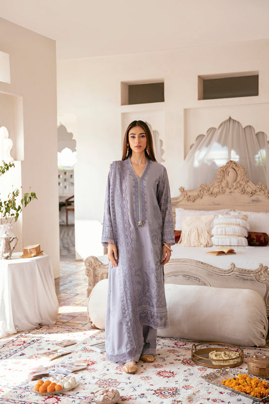 3PC Embroidered Khaddar FLK - 8B